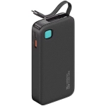 Powerbank USAMS US-CD224 USB-CRetractable 10000 mAh 20 W Czarny - Black