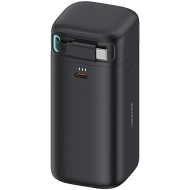 Powerbank USAMS US-CD216 XMF Series USB-CRetractable 18000 mAh 45 W Czarny - Black