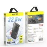 Powerbank AWEI P10K 10000 mAh 22.5 W Czarny - Black