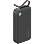 Powerbank USAMS US-CD225 Lightning Retractable 10000 mAh 20 W Czarny - Black