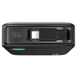 Powerbank USAMS US-CD225 Lightning Retractable 10000 mAh 20 W Czarny - Black