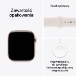 Apple Watch Series 11 (2025) GPS + Cellular 42mm koperta aluminiowa Rose Gold + pasek Light Blush Sport Band M/L