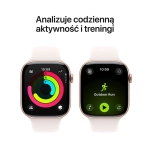Apple Watch Series 11 (2025) GPS + Cellular 42mm koperta aluminiowa Rose Gold + pasek Light Blush Sport Band M/L