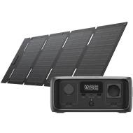 Przenośna stacja zasilania EcoFlow River 3 + panel fotowoltaiczny 45 W Czarna - Black