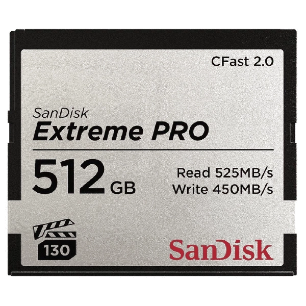 Karta pamięci SanDisk CFast 2.0 512GB Extreme PRO VPG 130 525/450 MB/s