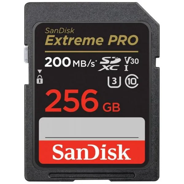 Karta pamięci Sandisk Extreme Pro SDXC 256 GB V30 UHS-I U3 (200 MB/s)