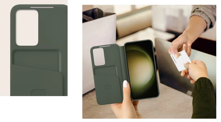 Pokrowiec Samsung Smart View Wallet Case do Galaxy S23 Green