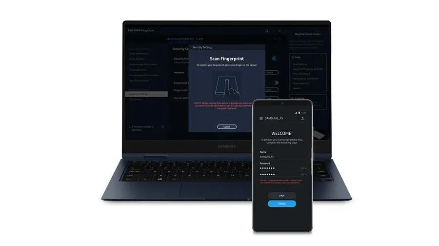 Dysk Samsung Portable SSD T7 Shield USB 3.2 1 TB niebieski