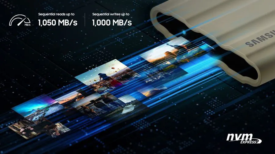 Dysk Samsung Portable SSD T7 Shield USB 3.2 2 TB beżowy
