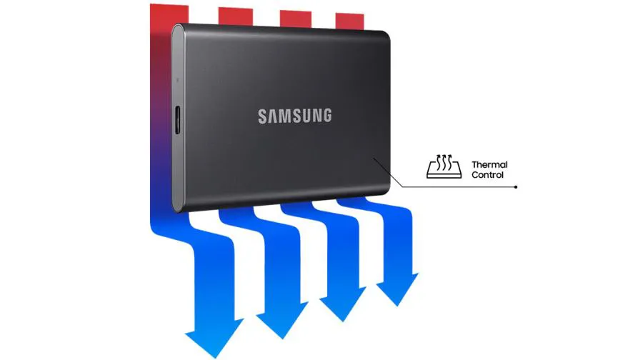 Dysk Samsung Portable SSD T7 USB 3.2 1 TB czerwony