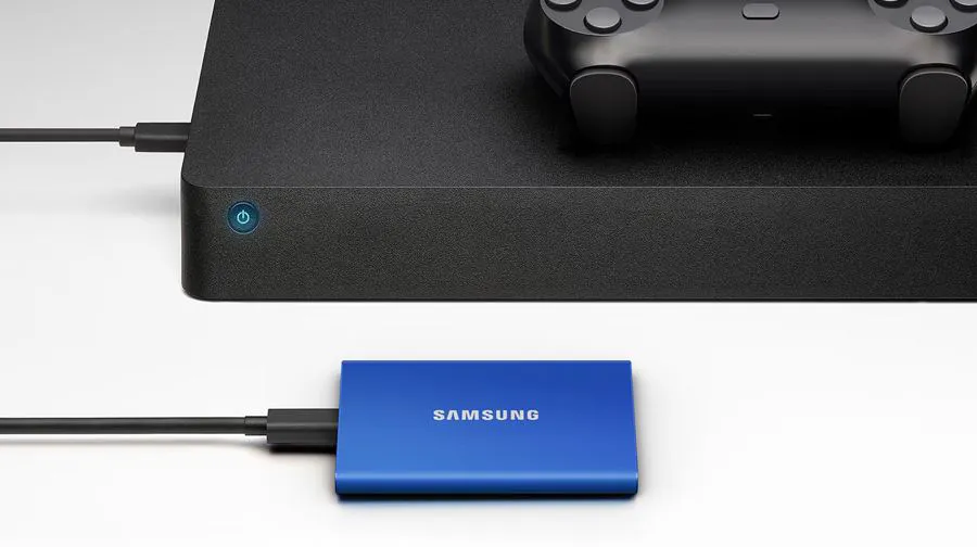 Dysk Samsung Portable SSD T7 USB 3.2 1 TB niebieski