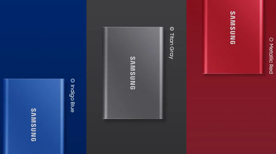 Dysk Samsung Portable SSD T7 USB 3.2 2 TB niebieski