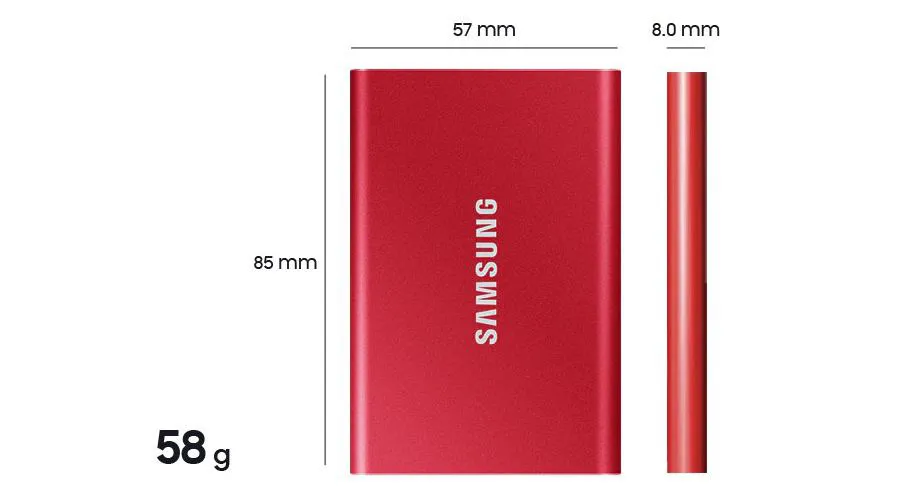 Dysk Samsung Portable SSD T7 USB 3.2 2 TB szary