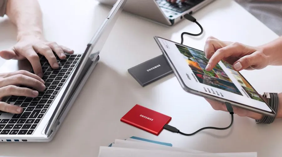 Dysk Samsung Portable SSD T7 USB 3.2 2 TB szary