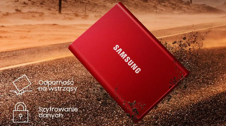 Dysk Samsung Portable SSD T7 USB 3.2 2 TB szary