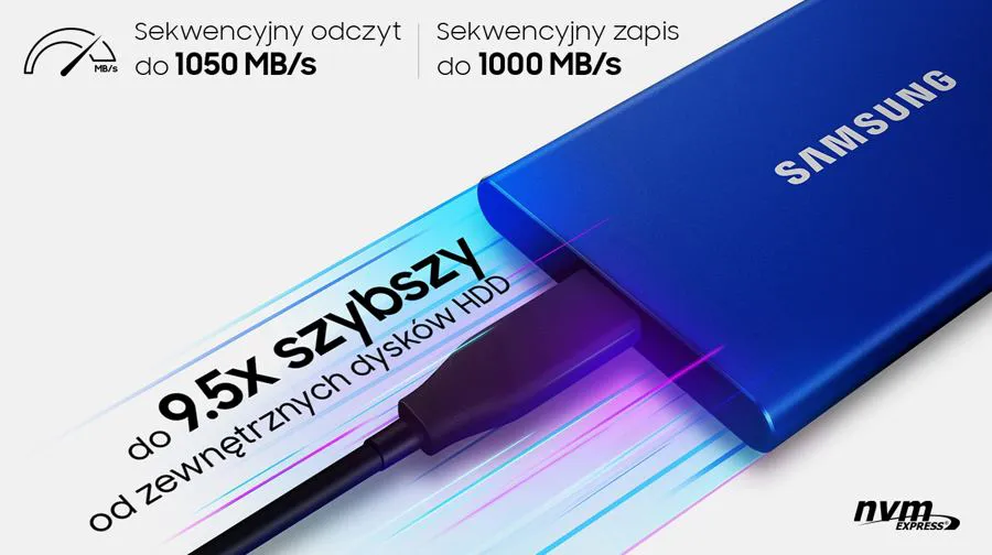 Dysk Samsung Portable SSD T7 USB 3.2 500 GB czerwony