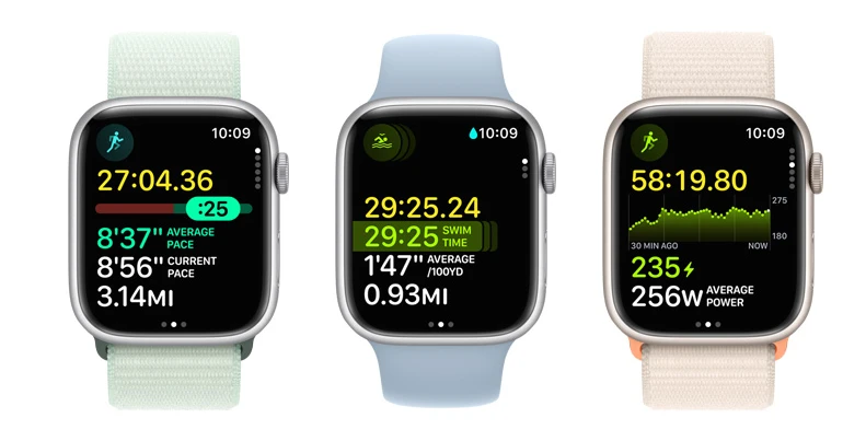 Apple Watch Series 9 GPS z kopertą 41mm z aluminium w kolorze północy z paskiem sportowym S/M w kolorze północy
