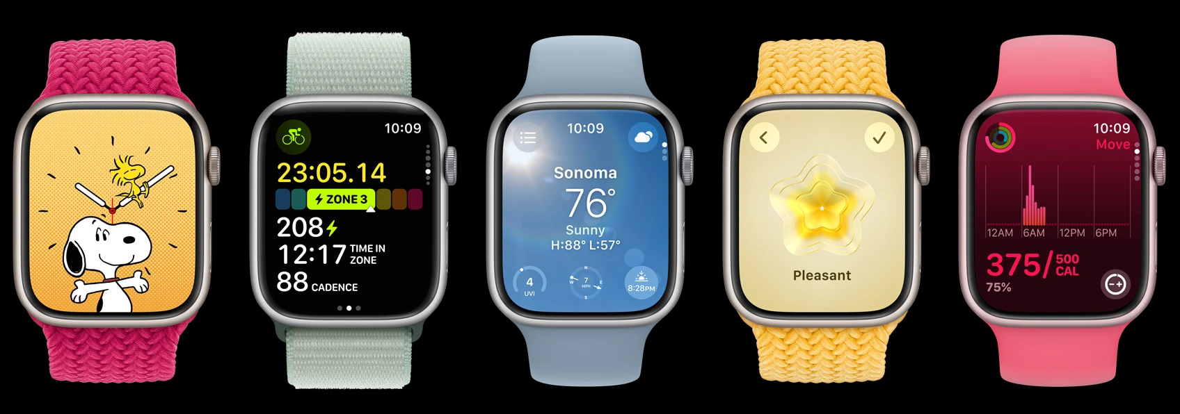 Apple Watch Series 9 GPS z kopertą 45mm z aluminium w kolorze północy z paskiem sportowym S/M w kolorze północy