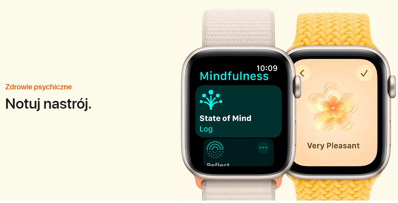 Apple Watch SE V2 GPS 44 mm z opaską sportową księżycowa poświata