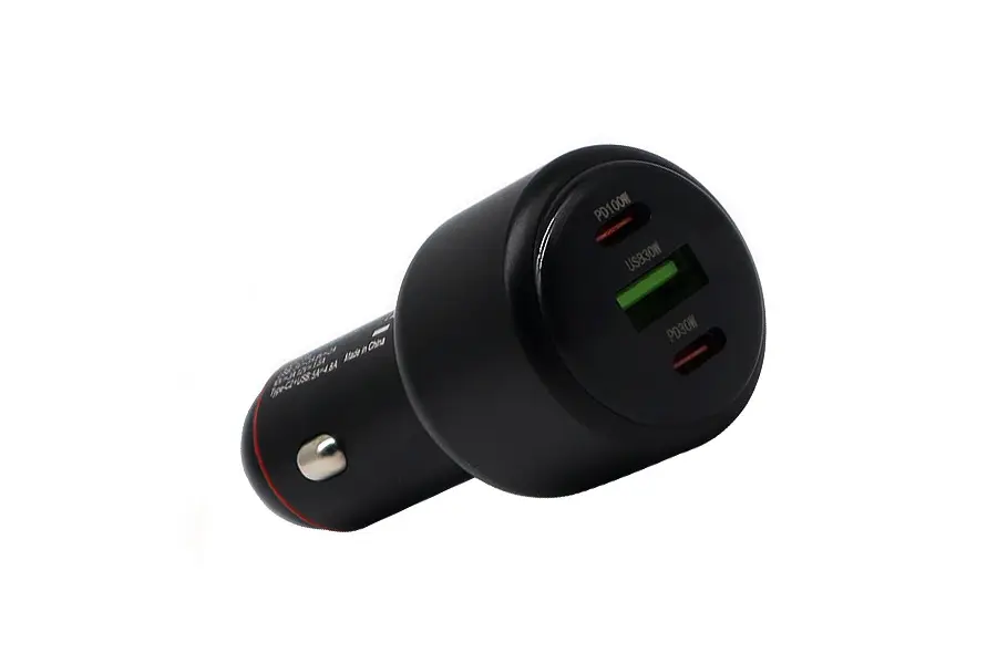 Ładowarka samochodowa Ecobox USB-A + 2x USB-C 160 W Power Delivery PD + QC3.0 czarna