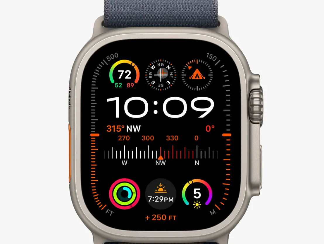 Apple Watch Ultra 2 LTE 49 mm koperta tytanowa + opaska Alpine rozmiar S niebieski