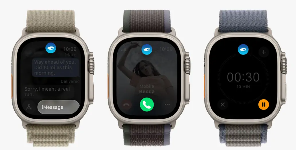 Apple Watch Ultra 2 LTE 49 mm koperta tytanowa + opaska Trail rozmiar M/L czarno-niebieski