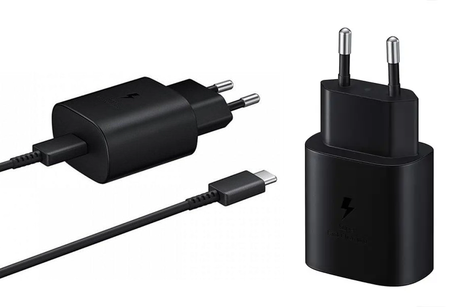 Ładowarka sieciowa Samsung TA800 Power Delivery 25 W + kabel Samsung USB-C OEM czarna