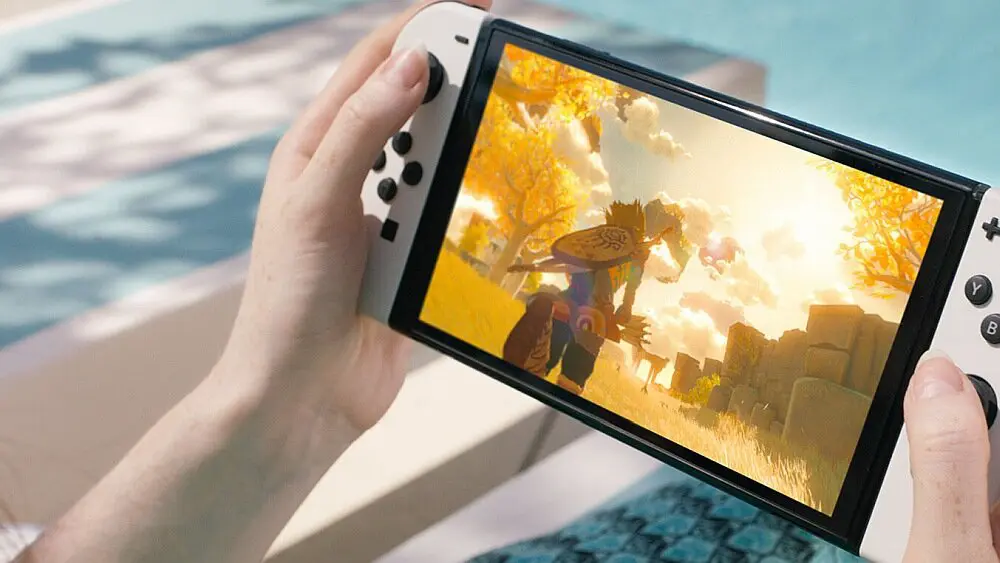 Nintendo Switch V2 czerwono-niebieska + gra Switch Sports