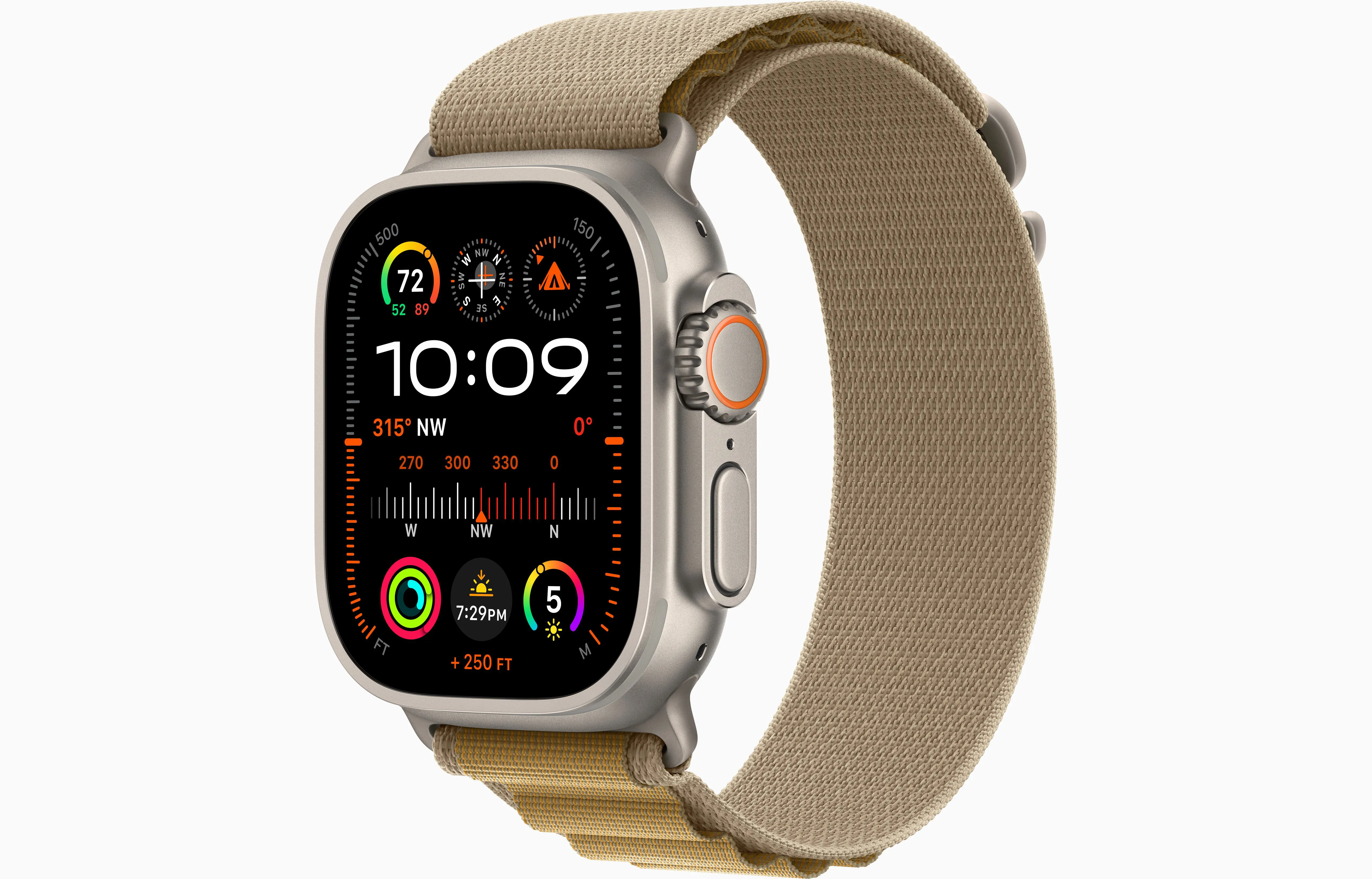 Apple Watch Ultra 2 LTE 49 mm naturalna koperta tytanowa + opaska Alpine rozmiar M beżowa