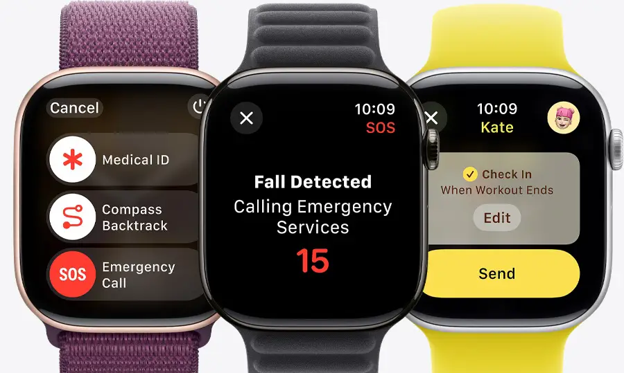 Apple Watch Series 10 GPS z kopertą 46 mm z aluminium w kolorze onyksu z paskiem sportowym w kolorze czarnym S/M