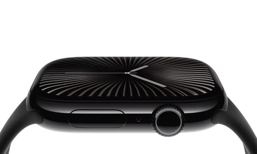 Apple Watch Series 10 GPS z kopertą 46 mm z aluminium w kolorze onyksu z paskiem sportowym w kolorze czarnym S/M