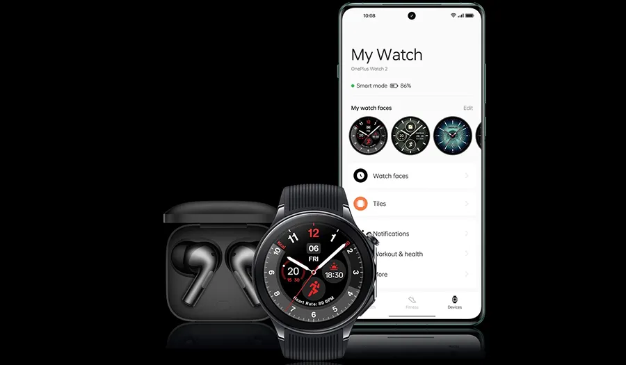 Smartwatch OnePlus Watch 2 Black Steel